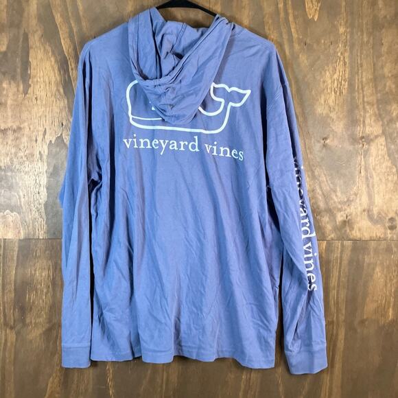 Vineyard Vines Womens Sweatshirt Purple Logo Hoodie Pullover Lightweight Medium - Picture 9 of 11